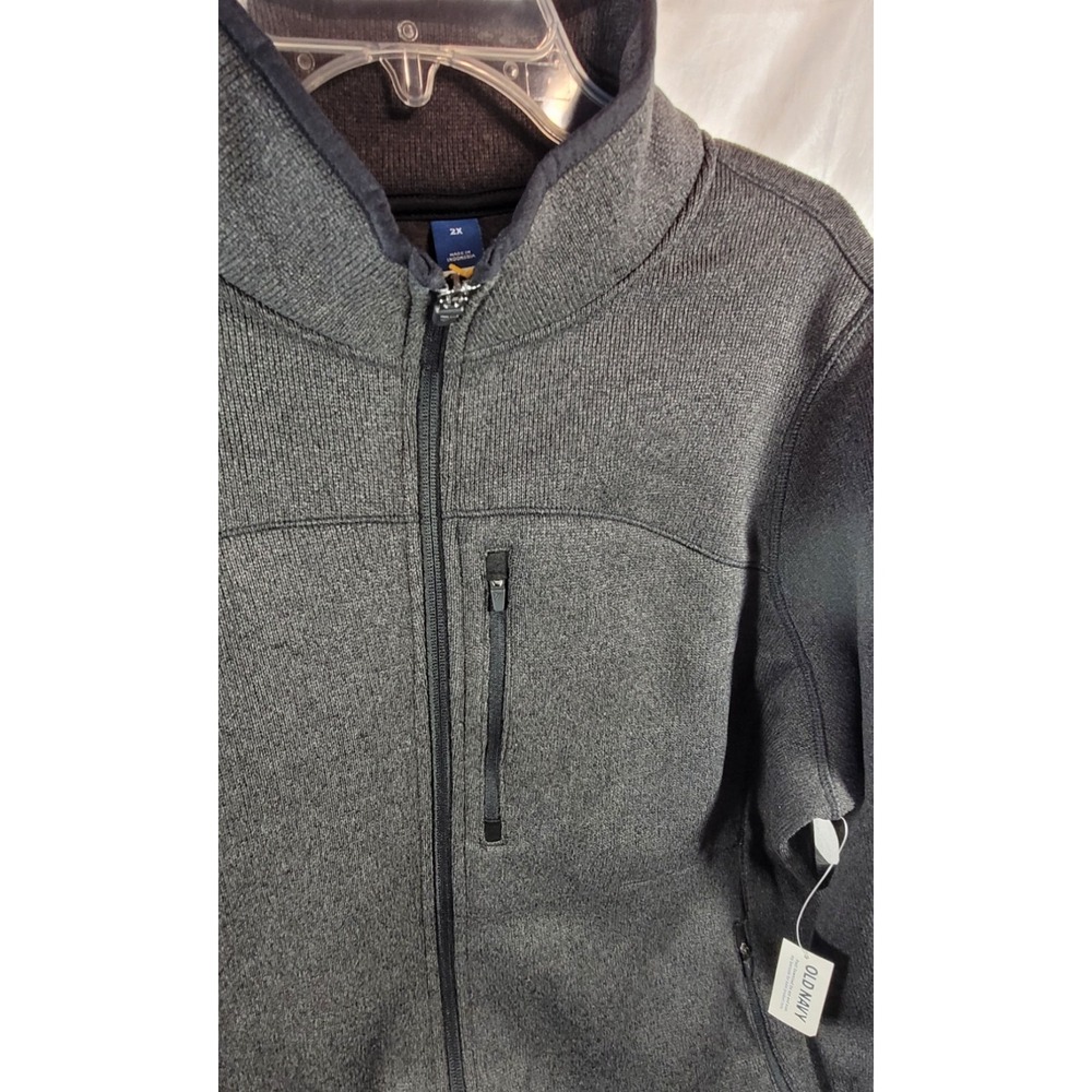 Old Navy Women's Mock Neck Fleece-Knit Zip Jacket #546629 - Charcoal - Size 2X - Picture 2 of 6